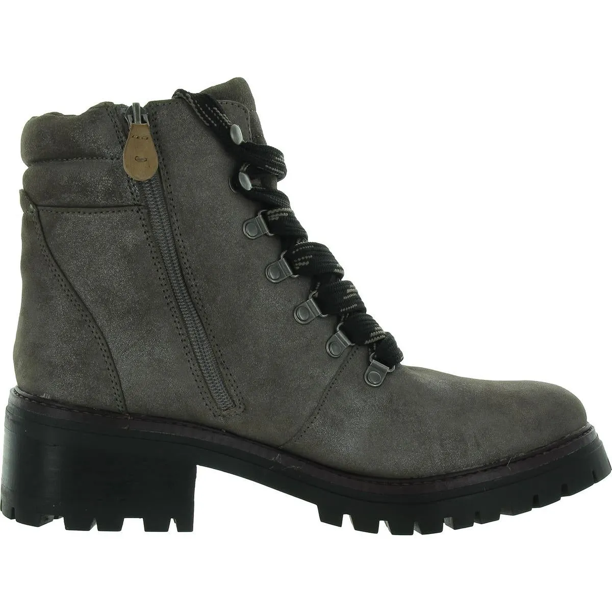 Womens Leather Lace-Up Combat & Lace-Up Boots