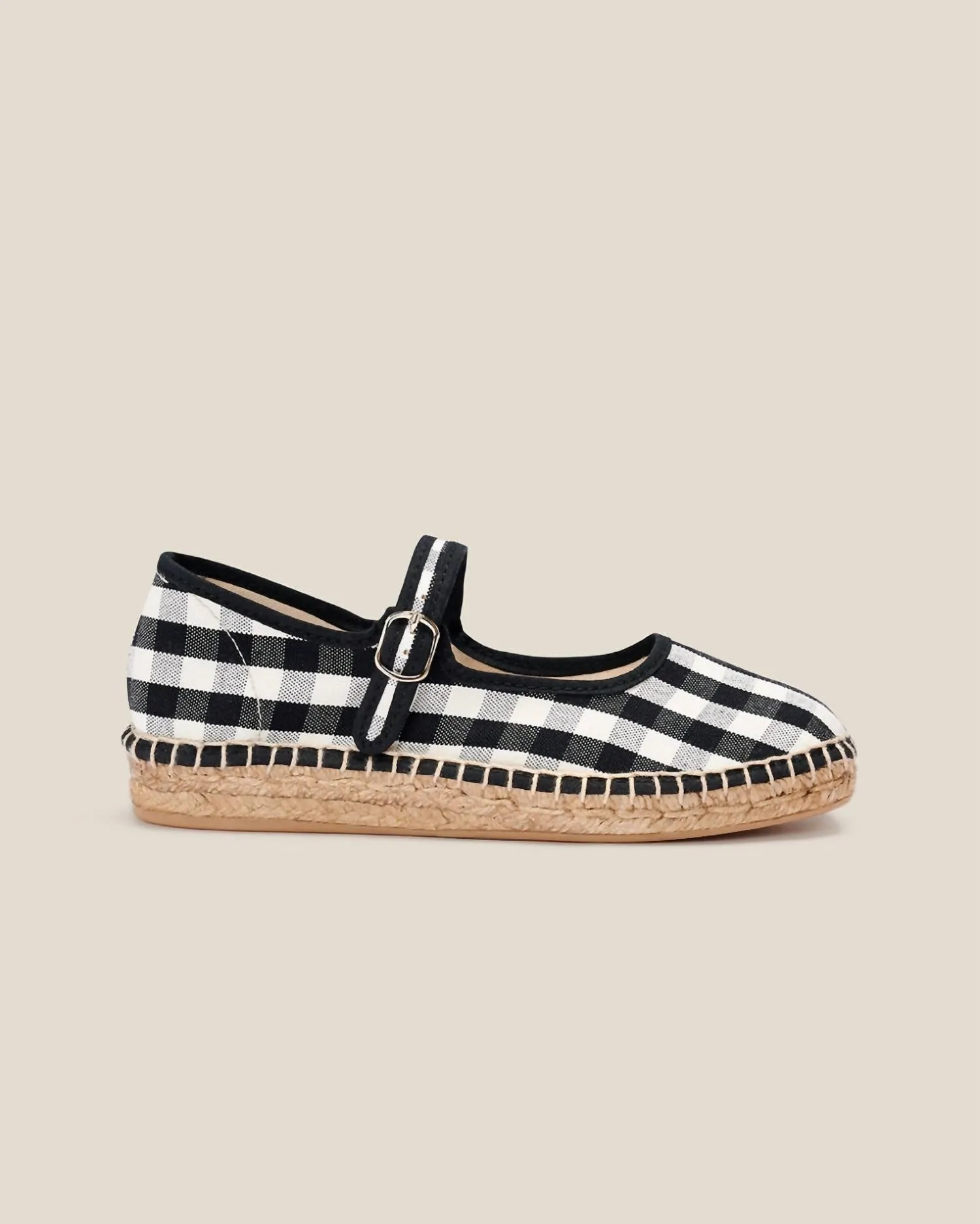 Women's Peonia Maryjane Espadrilles In Black Check