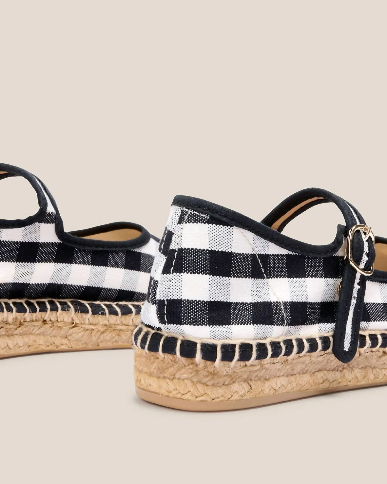 Women's Peonia Maryjane Espadrilles In Black Check