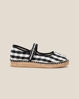 Women's Peonia Maryjane Espadrilles In Black Check