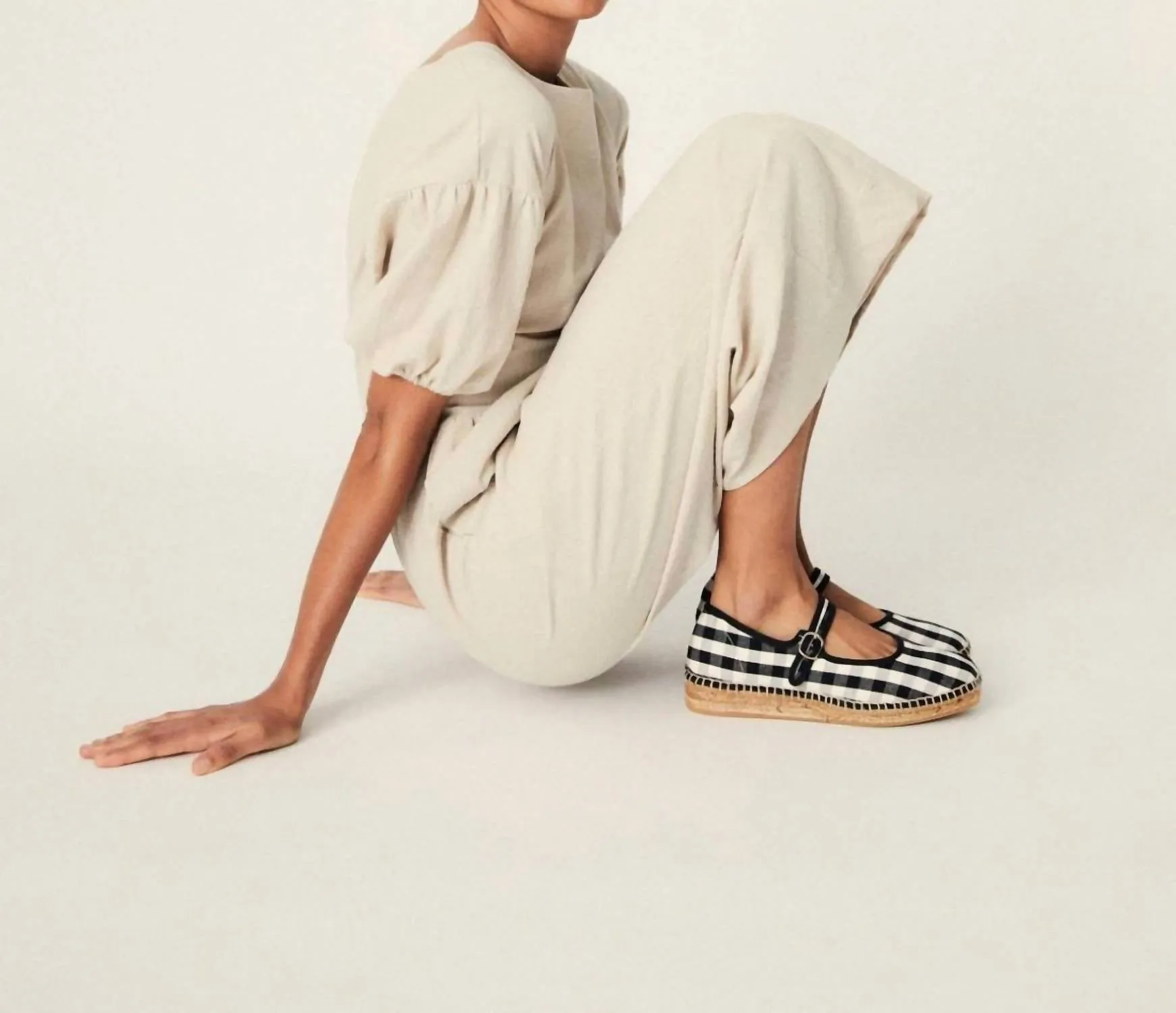 Women's Peonia Maryjane Espadrilles In Black Check