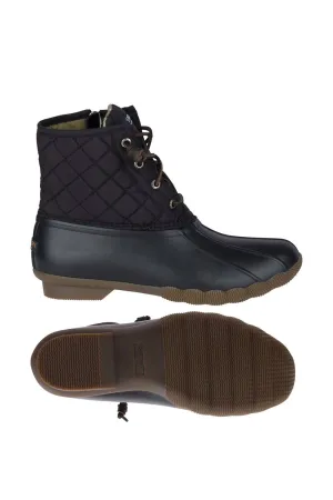 Women's Saltwater Quilted Duck Boot - Medium Width In Black