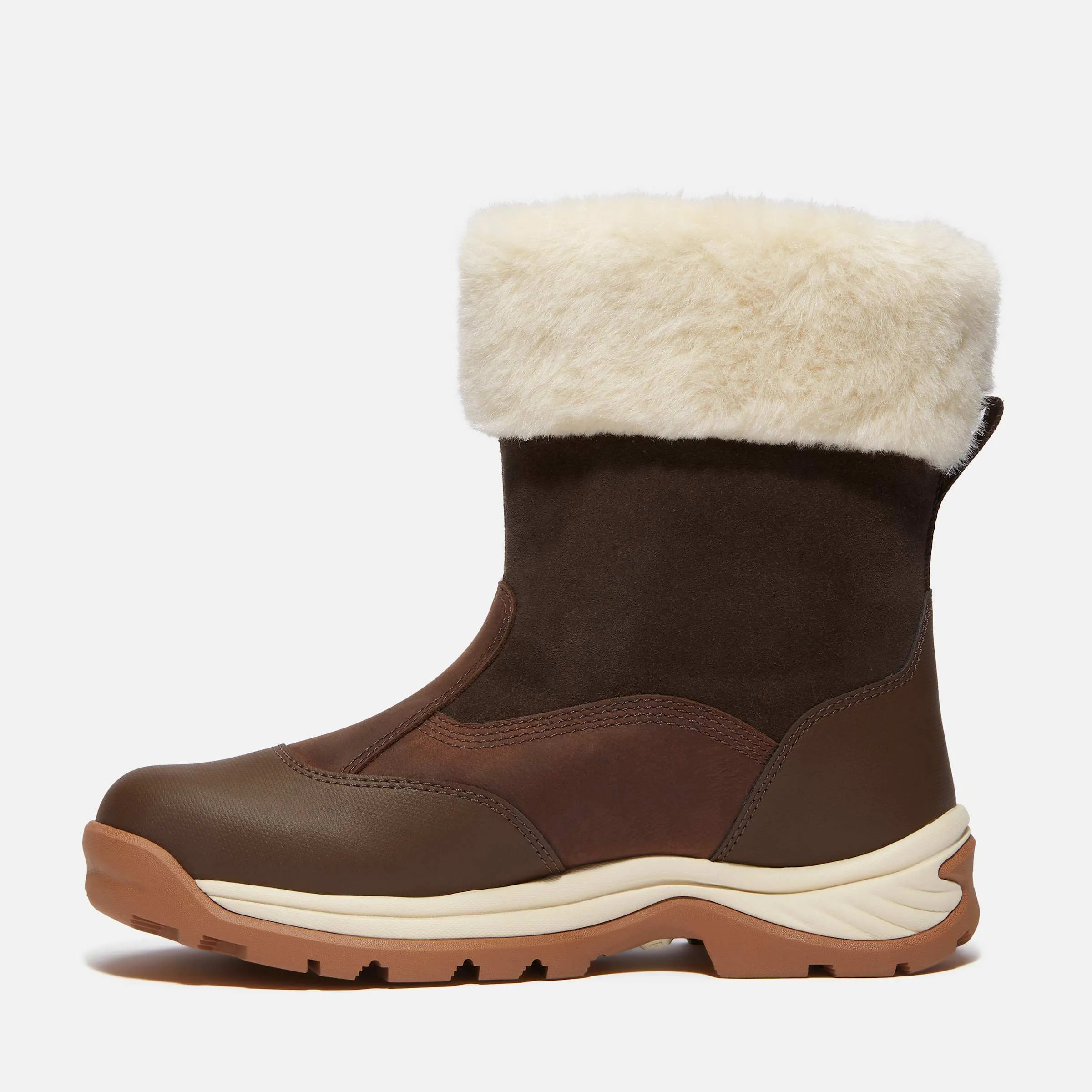 Women's White Ledge Mid Pull On Waterproof Snow Boot