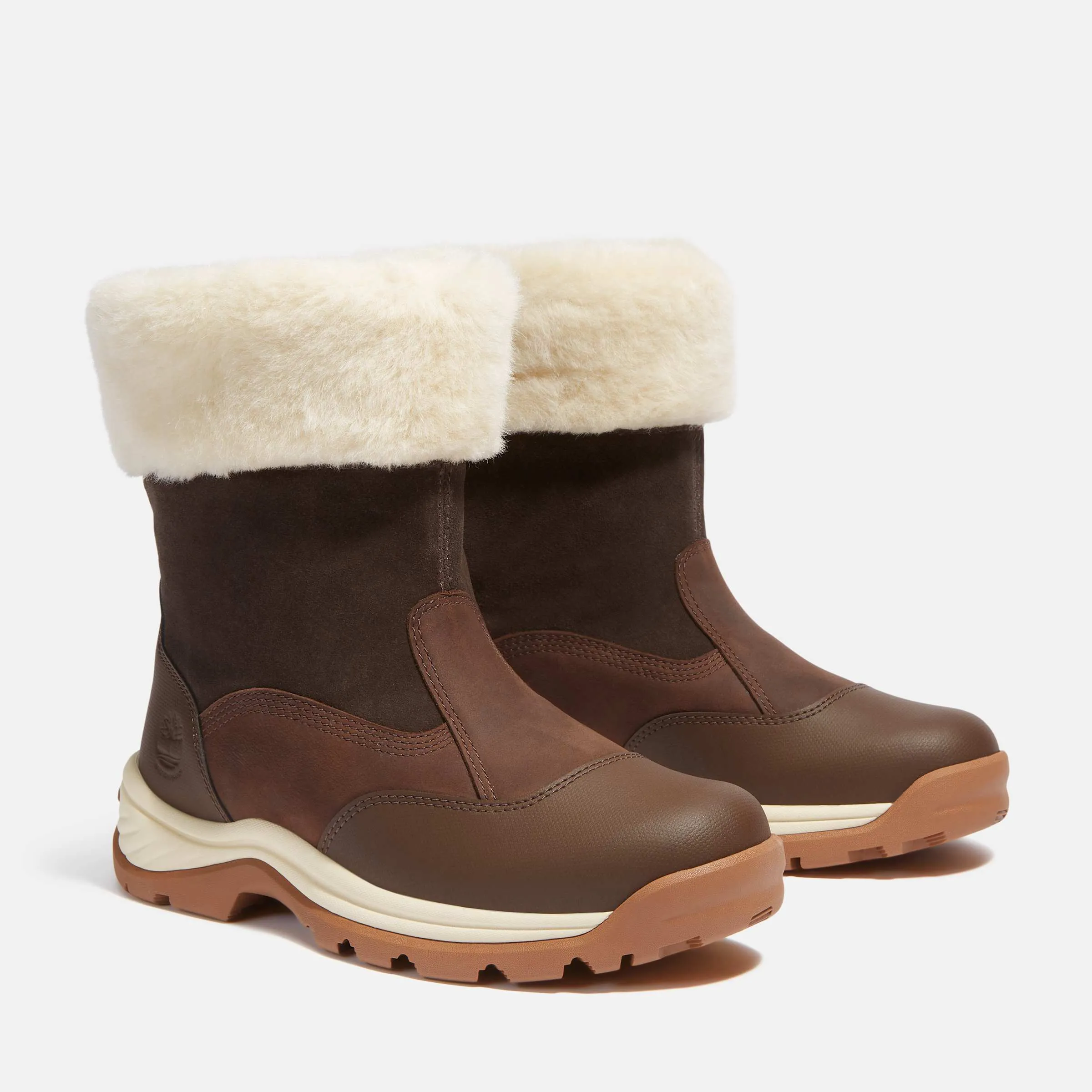 Women's White Ledge Mid Pull On Waterproof Snow Boot
