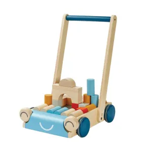 Wooden Baby Walker & Block Set