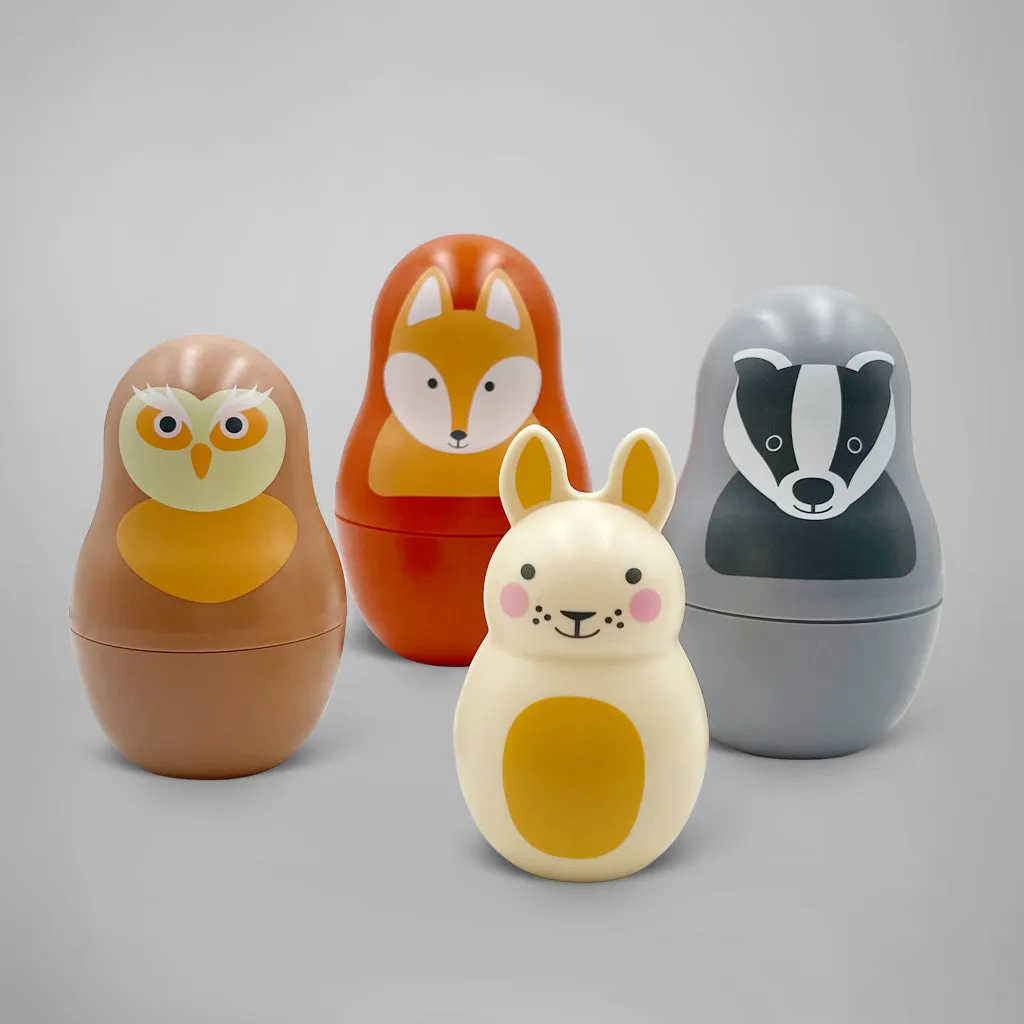 Woodland Friends Nesting Babies with Chiming Benji Bunny