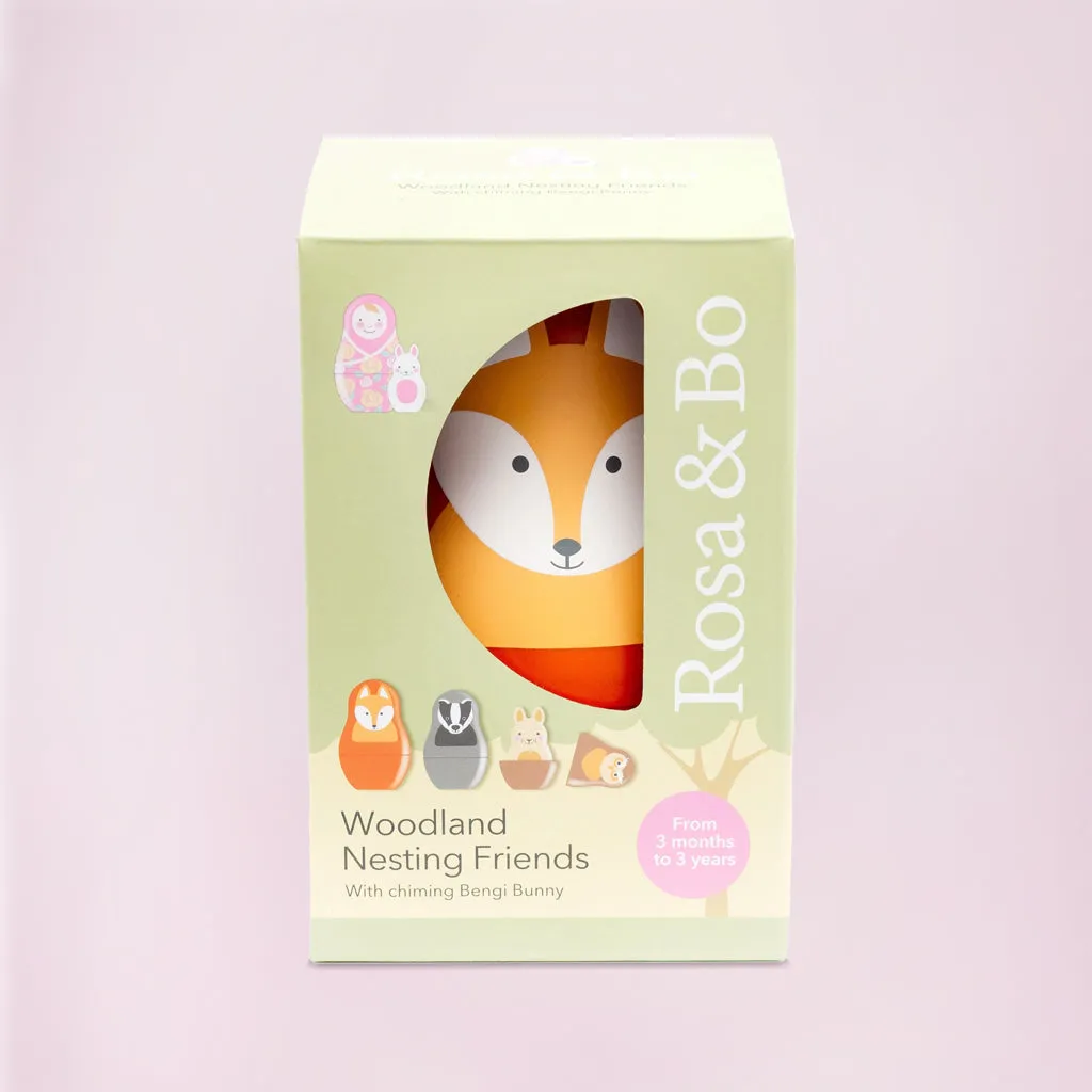 Woodland Friends Nesting Babies with Chiming Benji Bunny
