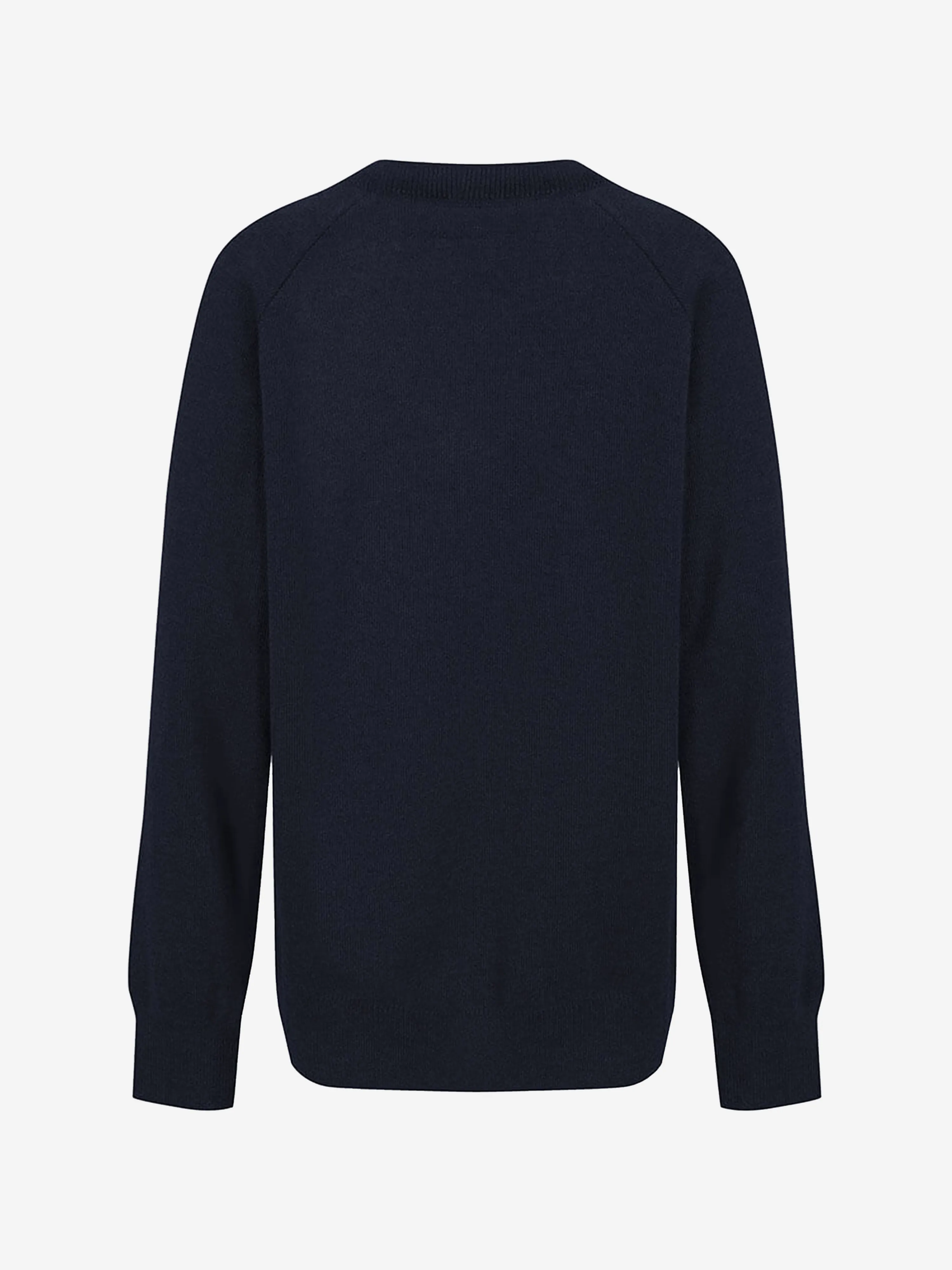 Zeco Kids School Cotton Mix Knitted V-Neck Jumper in Navy